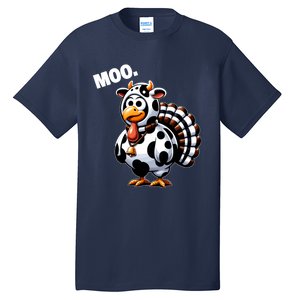 Turkey Moo Funny Thanksgiving Tall T-Shirt