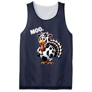 Turkey Moo Funny Thanksgiving Mesh Reversible Basketball Jersey Tank