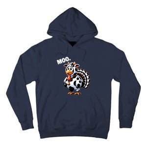 Turkey Moo Funny Thanksgiving Tall Hoodie