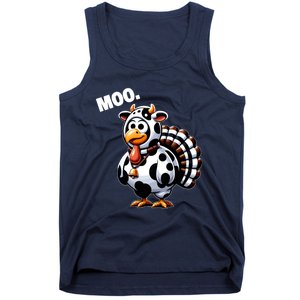 Turkey Moo Funny Thanksgiving Tank Top