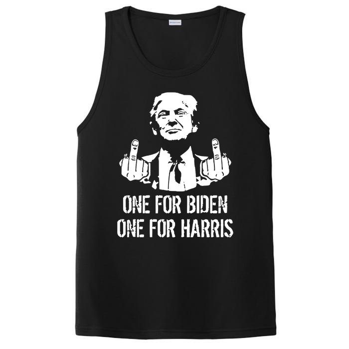 Trump Middle Finger One For Biden One For Harris PosiCharge Competitor Tank