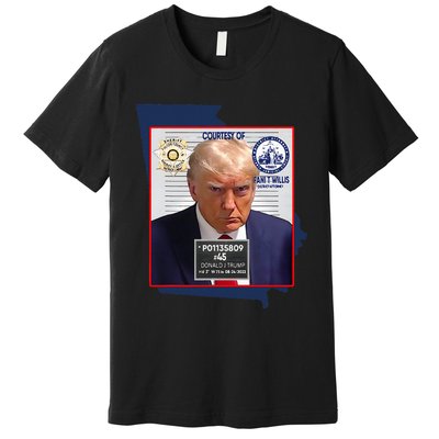 Trump Mugshot Fulton County GA Georgia Sheriff Premium T-Shirt