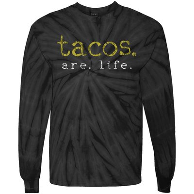 Taco Mexican Food Gift Taco Lover Tie-Dye Long Sleeve Shirt