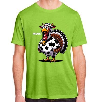 Turkey Moo Funny Thanksgiving Adult ChromaSoft Performance T-Shirt