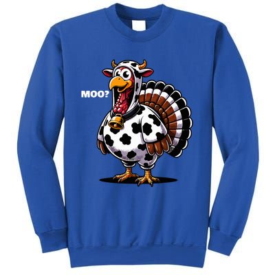 Turkey Moo Funny Thanksgiving Sweatshirt