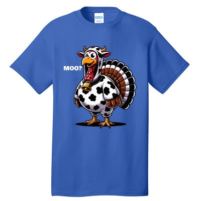 Turkey Moo Funny Thanksgiving Tall T-Shirt