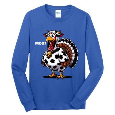 Turkey Moo Funny Thanksgiving Tall Long Sleeve T-Shirt