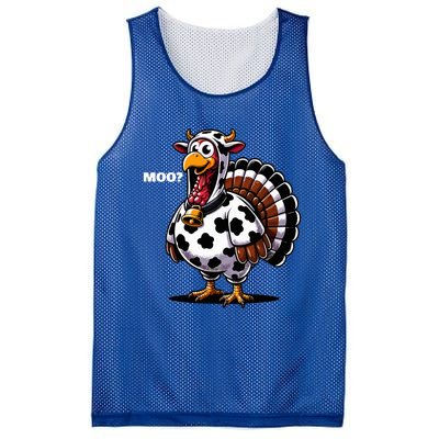 Turkey Moo Funny Thanksgiving Mesh Reversible Basketball Jersey Tank