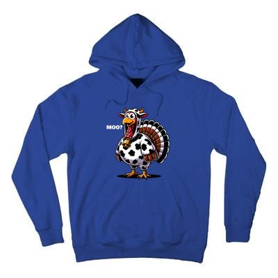 Turkey Moo Funny Thanksgiving Tall Hoodie