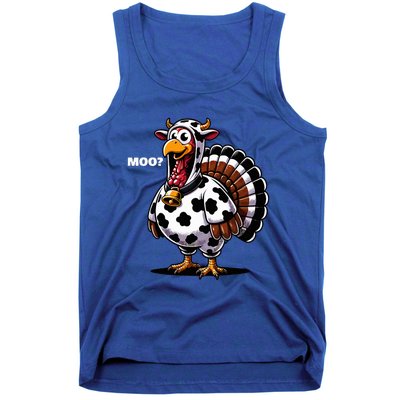 Turkey Moo Funny Thanksgiving Tank Top