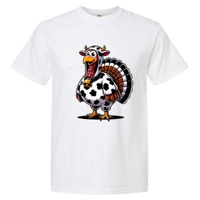 Turkey Moo Funny Thanksgiving Garment-Dyed Heavyweight T-Shirt