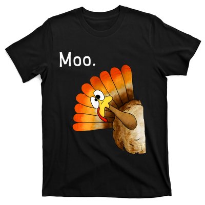 Turkey Moo Funny Thanksgiving T-Shirt