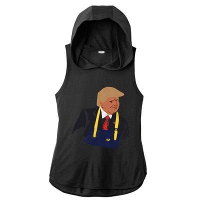 Trump Making Fries 2024 Ladies PosiCharge Tri-Blend Wicking Draft Hoodie Tank