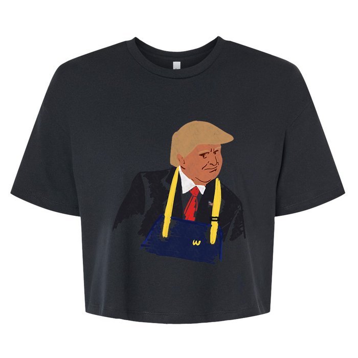 Trump Making Fries 2024 Bella+Canvas Jersey Crop Tee