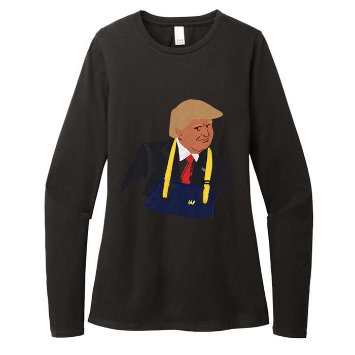 Trump Making Fries 2024 Womens CVC Long Sleeve Shirt