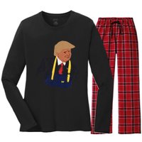 Trump Making Fries 2024 Women's Long Sleeve Flannel Pajama Set 