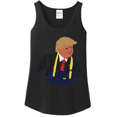 Trump Making Fries 2024 Ladies Essential Tank