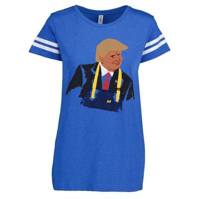 Trump Making Fries 2024 Enza Ladies Jersey Football T-Shirt