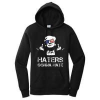 Trump Middle Finger Haters Gonna Hate Donald Trump Women's Pullover Hoodie