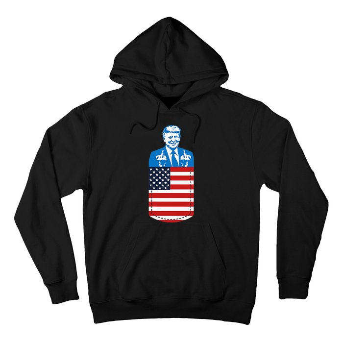 Trump Middle Finger Pocket 2020 Election Usa Republican Gift Hoodie