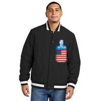 Trump Middle Finger Pocket 2020 Election Usa Republican Gift Insulated Varsity Jacket