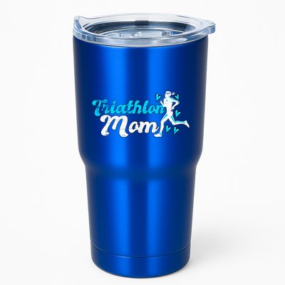 Triathlon Mom For Triathletes Mother Grunge Gift Tumbler