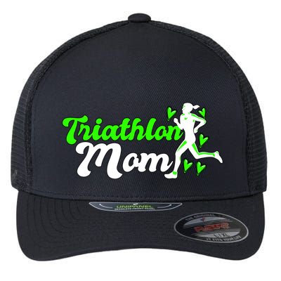 Triathlon Mom For Triathletes Mother Cute Gift Flexfit Unipanel Trucker Cap