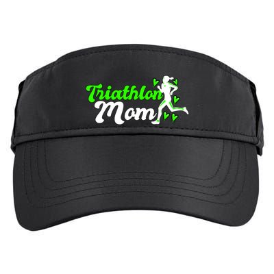 Triathlon Mom For Triathletes Mother Cute Gift Adult Drive Performance Visor