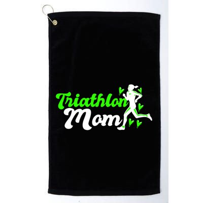 Triathlon Mom For Triathletes Mother Cute Gift Golf Towel