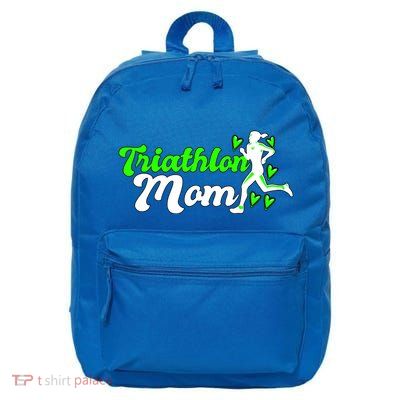 Triathlon Mom For Triathletes Mother Cute Gift 16 in Basic Backpack