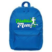 Triathlon Mom For Triathletes Mother Cute Gift 16 in Basic Backpack