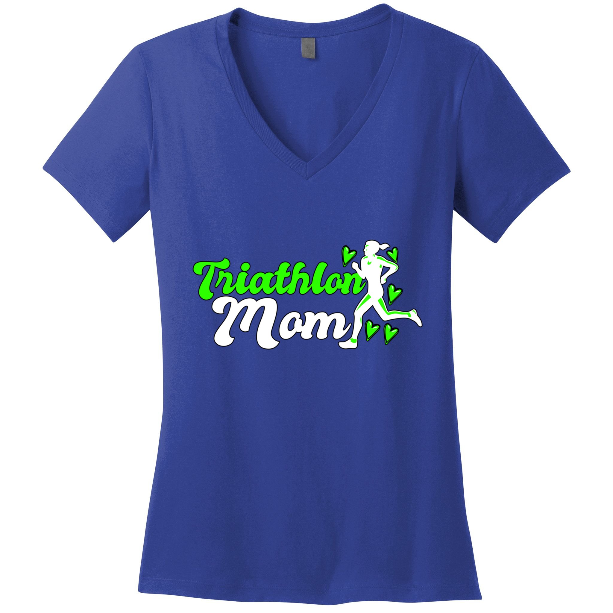 Triathlon Mom For Triathletes Mother Cute Gift Women's V-Neck T-Shirt