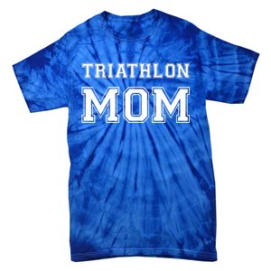 Triathlon Mom Funny Triathlete Gift Swimming Cycling Running Cool Gift Tie-Dye T-Shirt