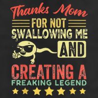 Thanks mom For Not Swallowing me funny family joke matching Cool Comfort Performance Bucket Hat