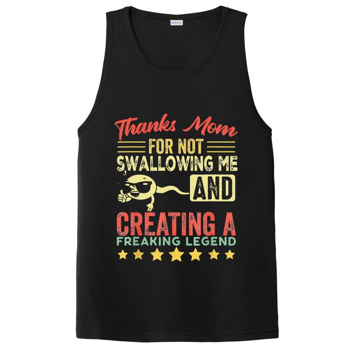 Thanks mom For Not Swallowing me funny family joke matching PosiCharge Competitor Tank
