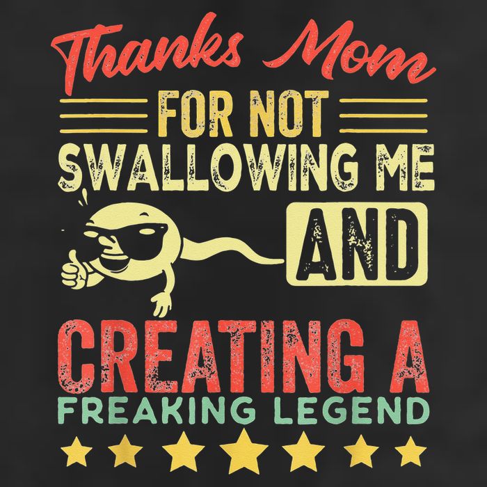 Thanks mom For Not Swallowing me funny family joke matching Golf Towel