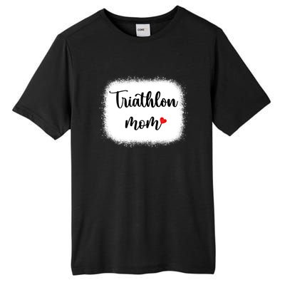 Triathlon Mom Funny Triathlete Mom Swimming Cycling Running Gift Tall Fusion ChromaSoft Performance T-Shirt