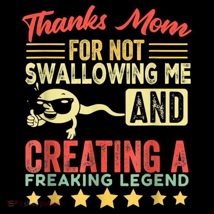 Thanks Mom For Not Swallowing Me Funny Family Joke Matching 7-Panel Snapback Hat