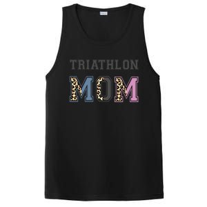 Triathlon Mom Funny Triathlete Swimming Cycling Running Meaningful Gift PosiCharge Competitor Tank