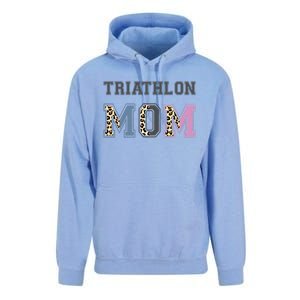 Triathlon Mom Funny Triathlete Swimming Cycling Running Meaningful Gift Unisex Surf Hoodie