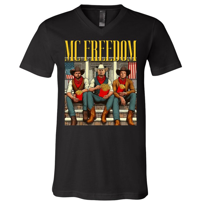 Trump Mc Freedom Funny Trump 2024 Christmas V-Neck T-Shirt