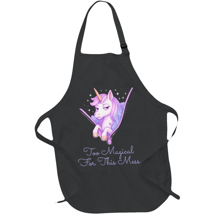 Too Magical For This Mess Funny Anti Social Unicorn Apron