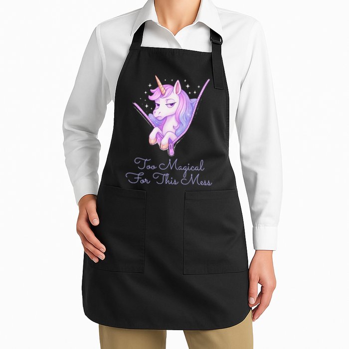 Too Magical For This Mess Funny Anti Social Unicorn Apron