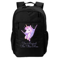 Too Magical For This Mess Funny Anti Social Unicorn Backpack