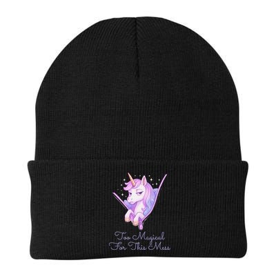 Too Magical For This Mess Funny Anti Social Unicorn Beanie