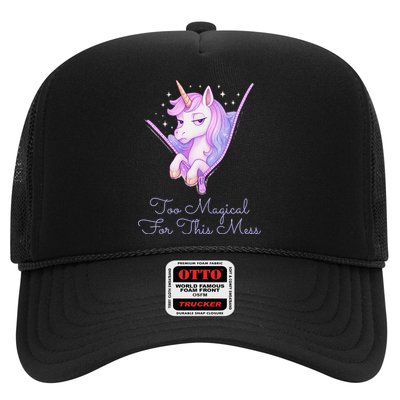 Too Magical For This Mess Funny Anti Social Unicorn Hat