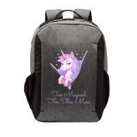 Too Magical For This Mess Funny Anti Social Unicorn Vector Backpack