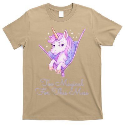 Too Magical For This Mess Funny Anti Social Unicorn T-Shirt