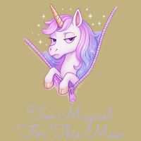 Too Magical For This Mess Funny Anti Social Unicorn Button