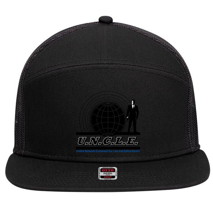 The Man From U.N.C.L.E Uncle Funny 7 Panel Mesh Trucker Snapback Hat